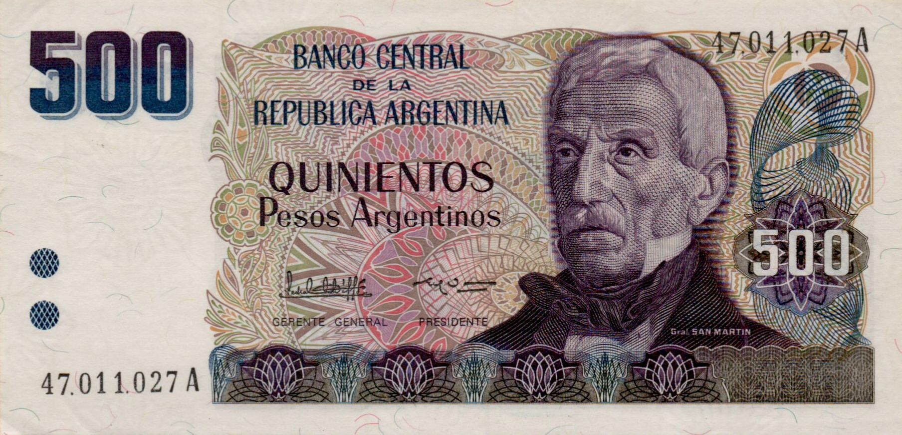 Argentina 500 1983 UNC P-316